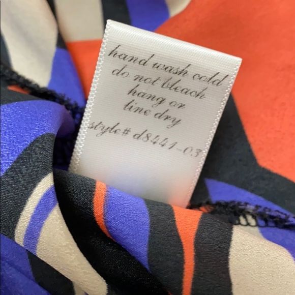 Paisley and Ivy Geometric Print Mini Dress Small Stretchy Waist Multicolor - Picture 6 of 7